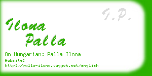 ilona palla business card